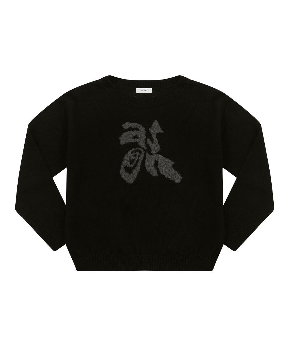 ASON MAZE 透膚針織上衣 黑色 AS_P0000CXD