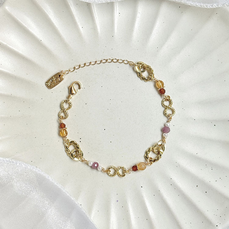 B11 / 生日花 • 玖月玖 • 孔雀菊 – 黃水晶 – 手鍊