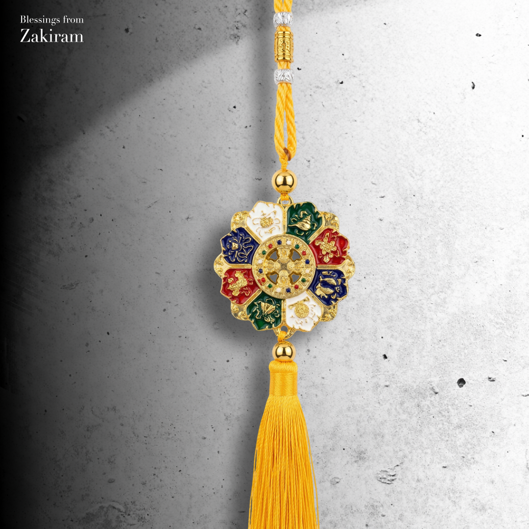 八吉祥 車掛（黃）