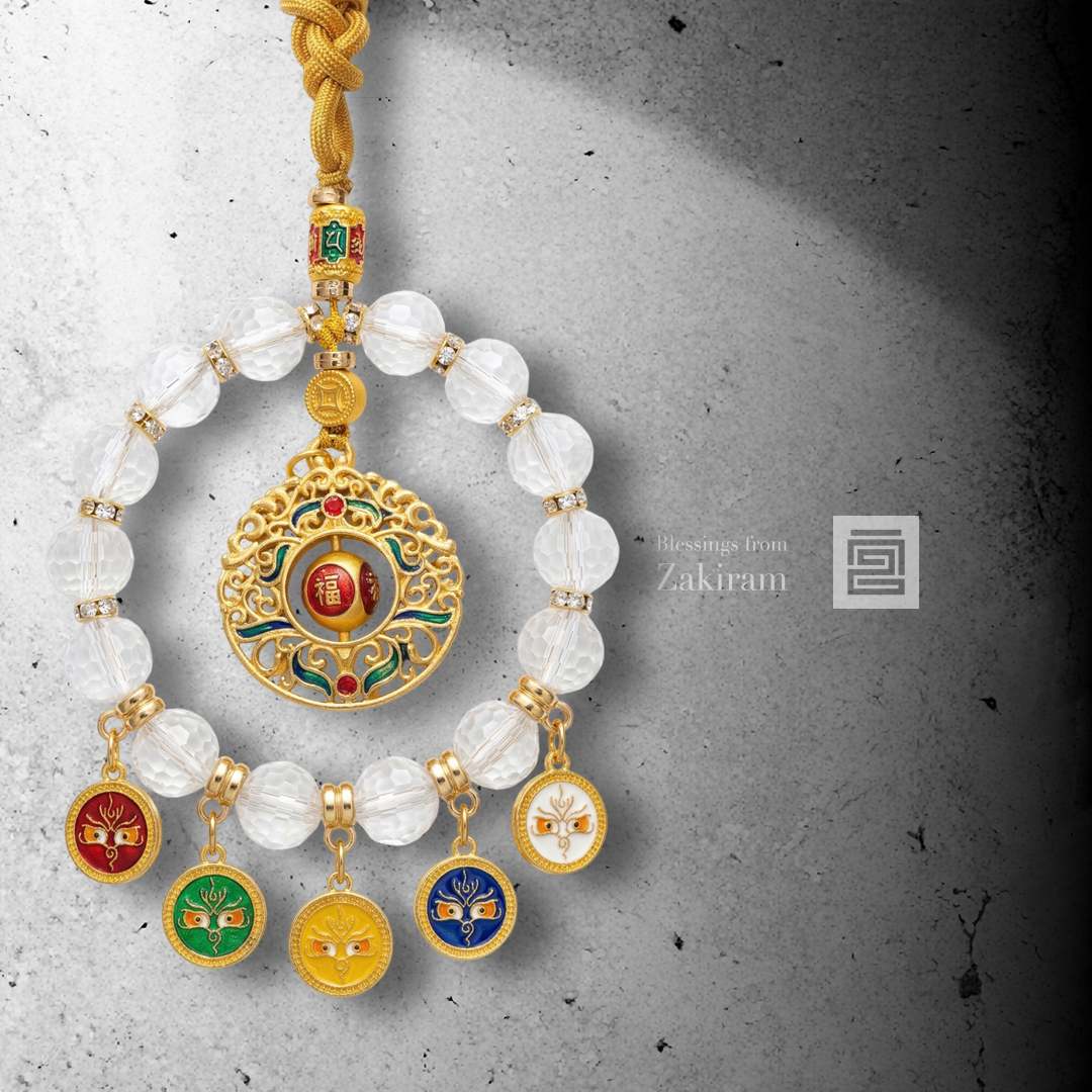 五姓財神 轉經輪 車掛