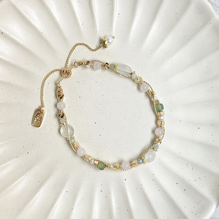 B14 / 生日花 • 拾壹月拾壹 • 白茶花 – 月光石 – 手鍊