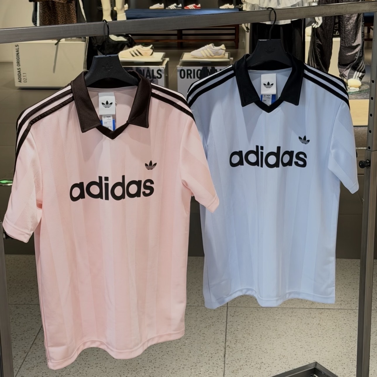 ADIDAS ORIGINALS 甜美風 足球衣 粉KE3580/藍KE2453