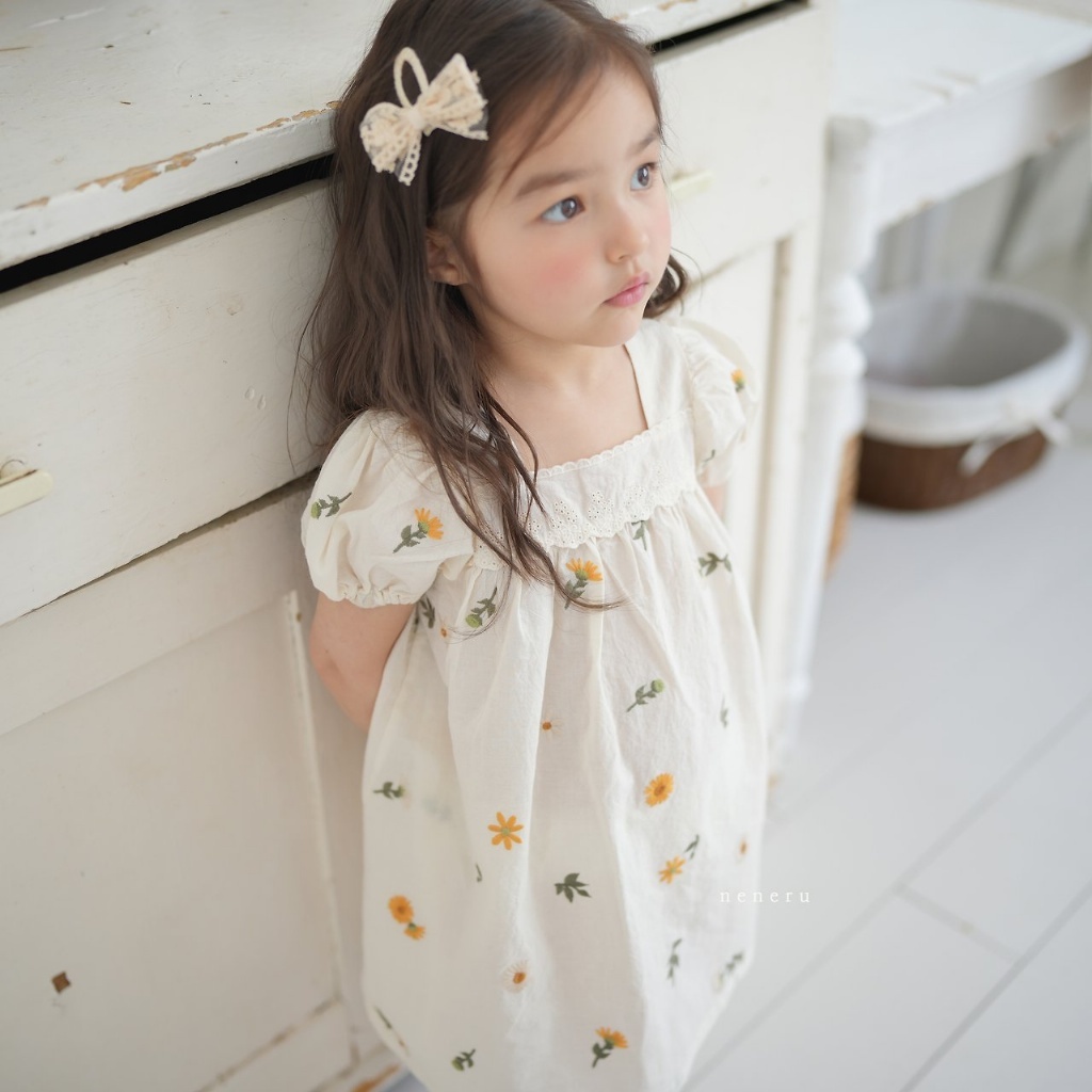 正韓夏neneru 兩色櫻桃/黃花洋裝