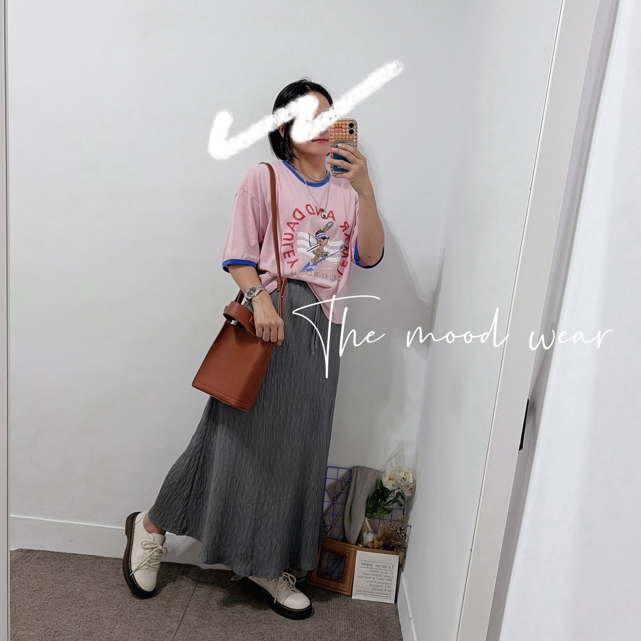 可愛滾邊印地安棉質質短T(粉紅/水藍/黃)