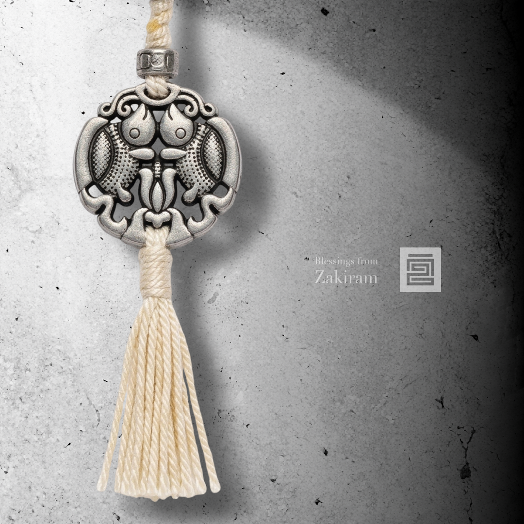 福壽雙全 龜甲天珠掛飾