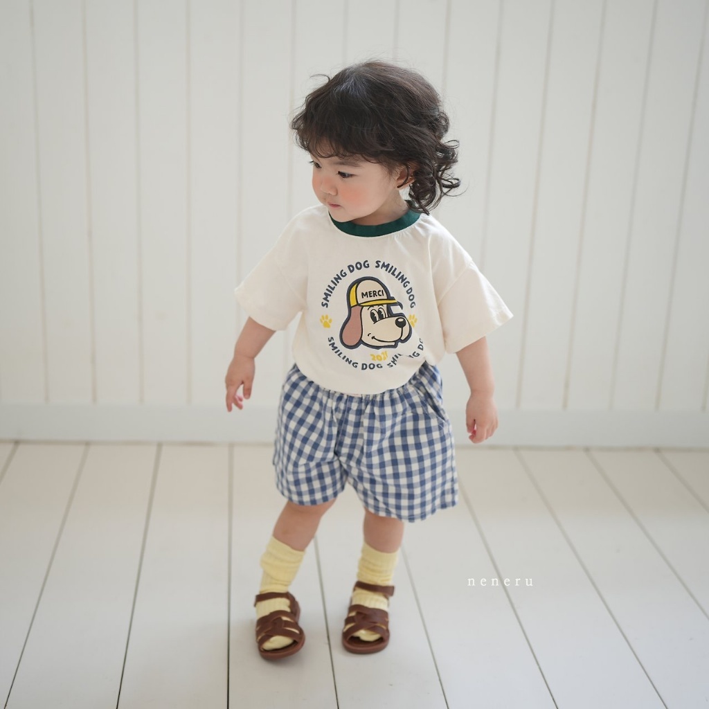 正韓夏neneru 三色狗狗圓領上衣