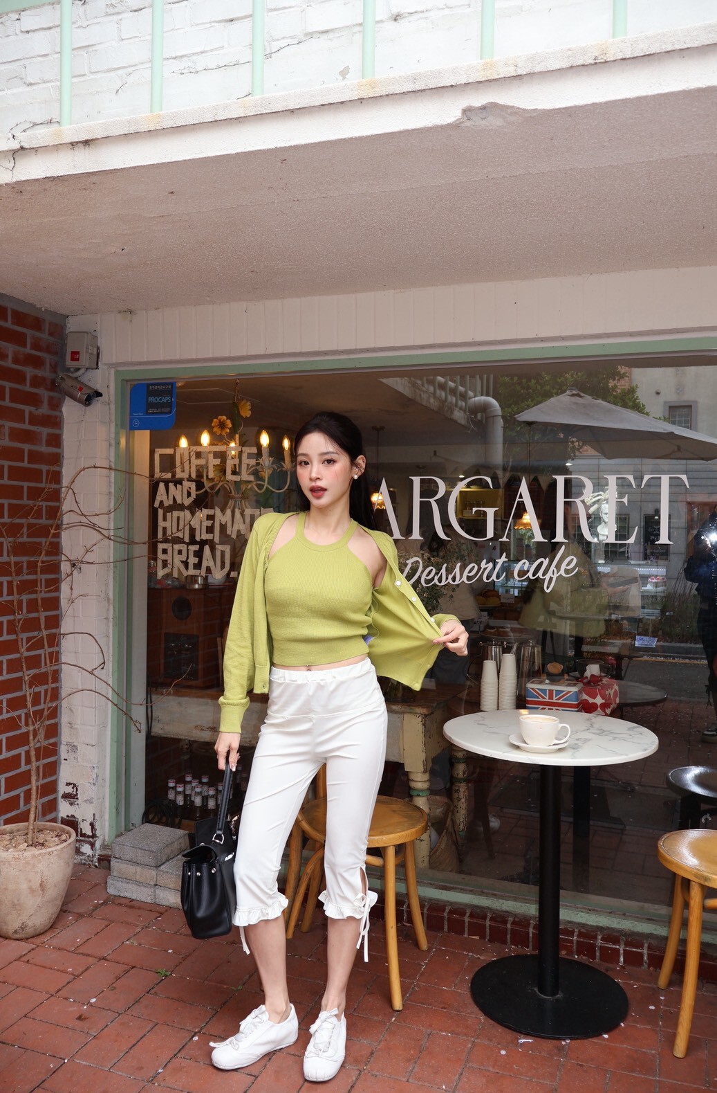 H353韓系微甜七分褲