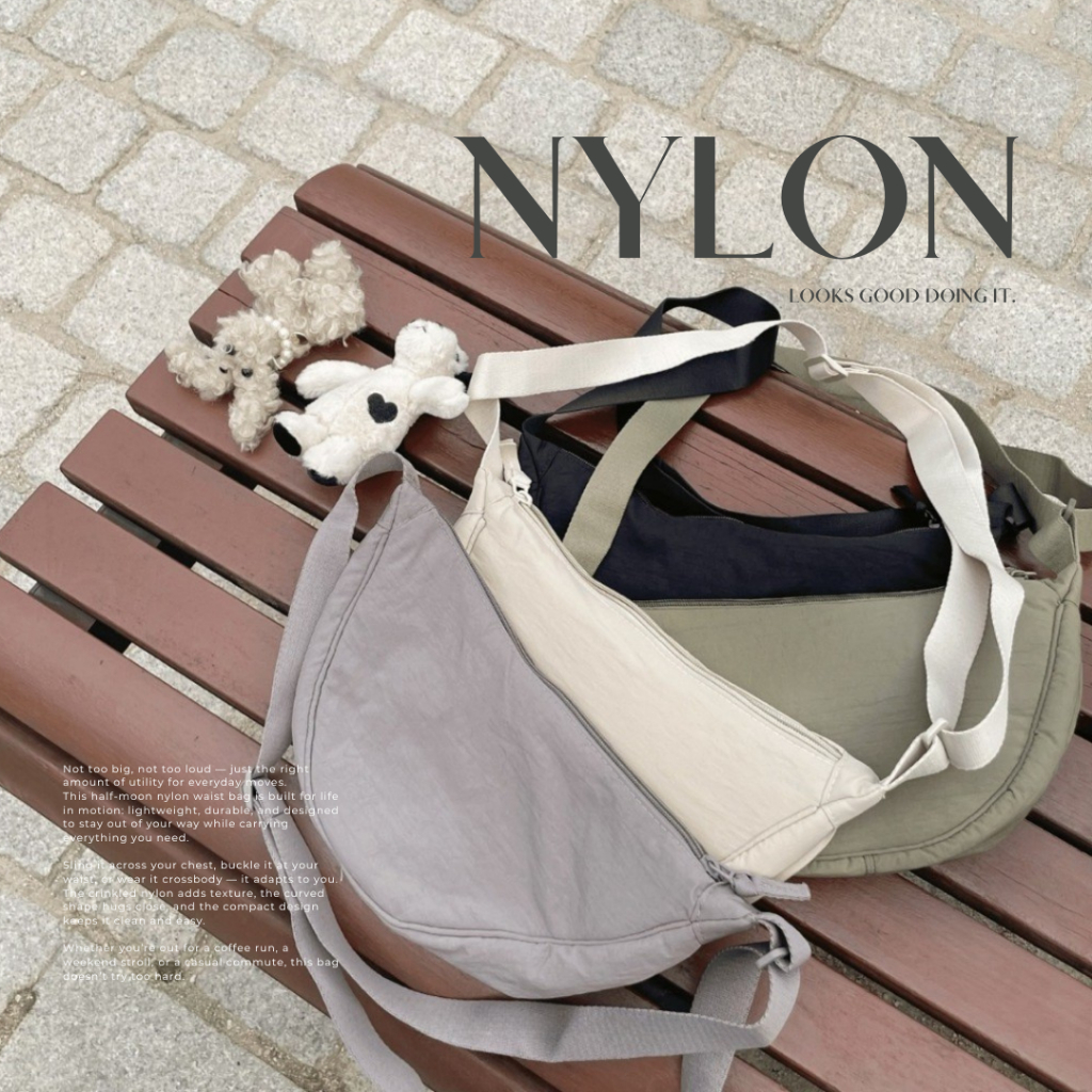 （現貨）工裝尼龍 半圓腰包 KR26