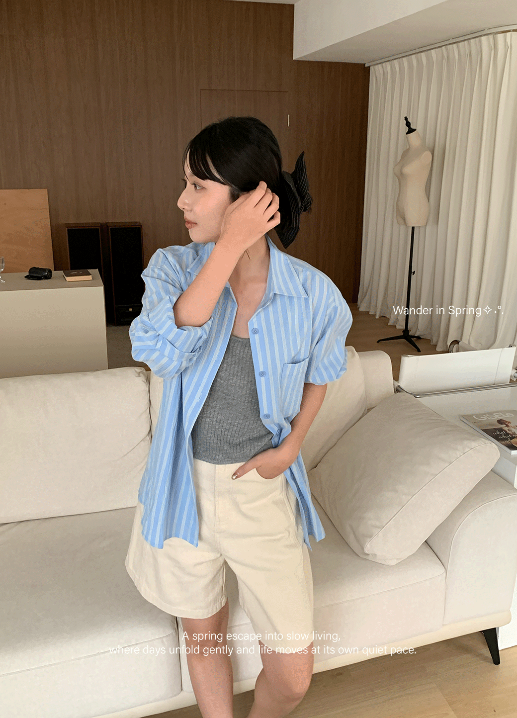 日常簡約條紋襯衫-2色