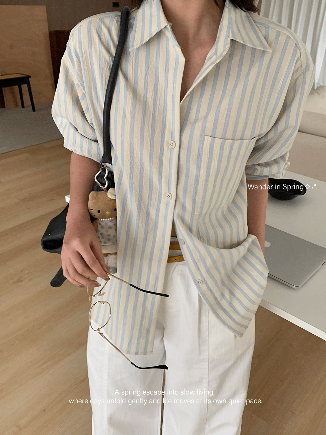 日常簡約條紋襯衫-2色