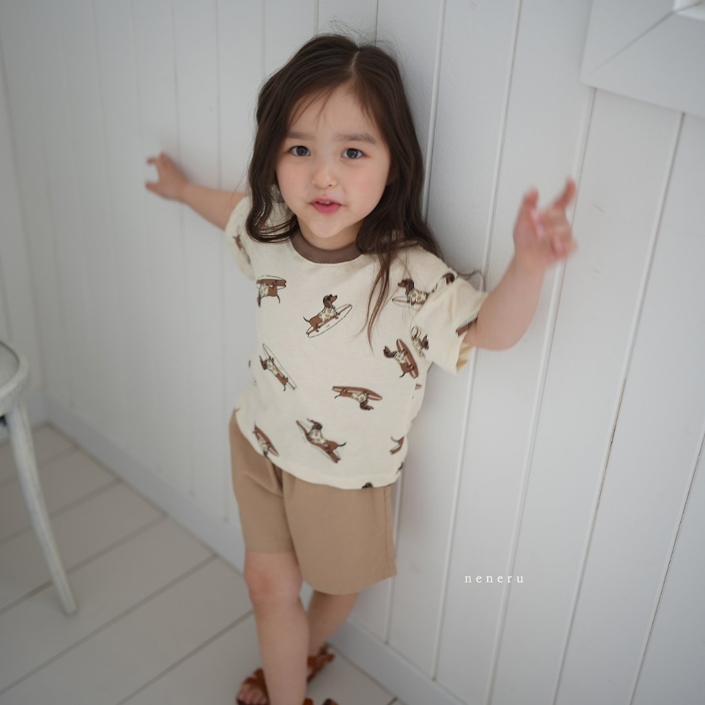 正韓夏neneru 兩色番茄/狗狗上衣