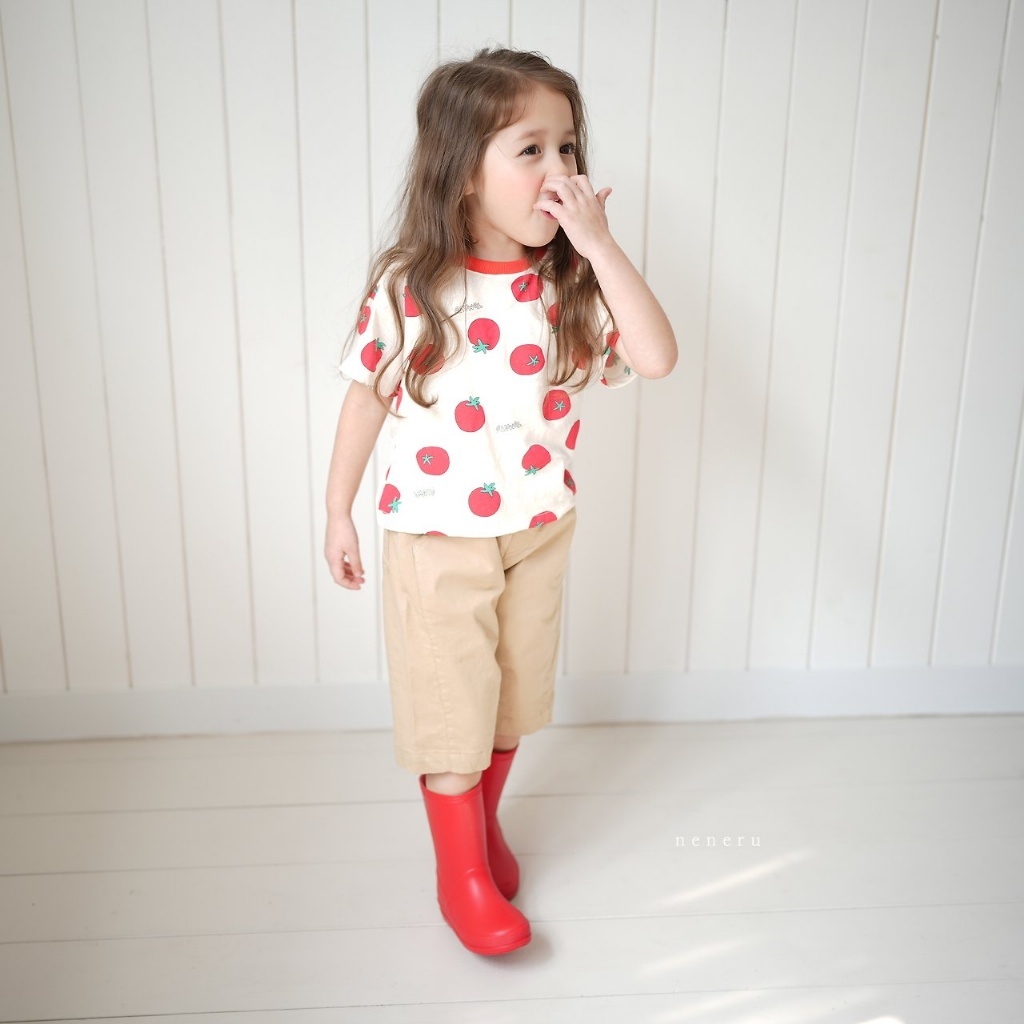 正韓夏neneru 兩色番茄/狗狗上衣