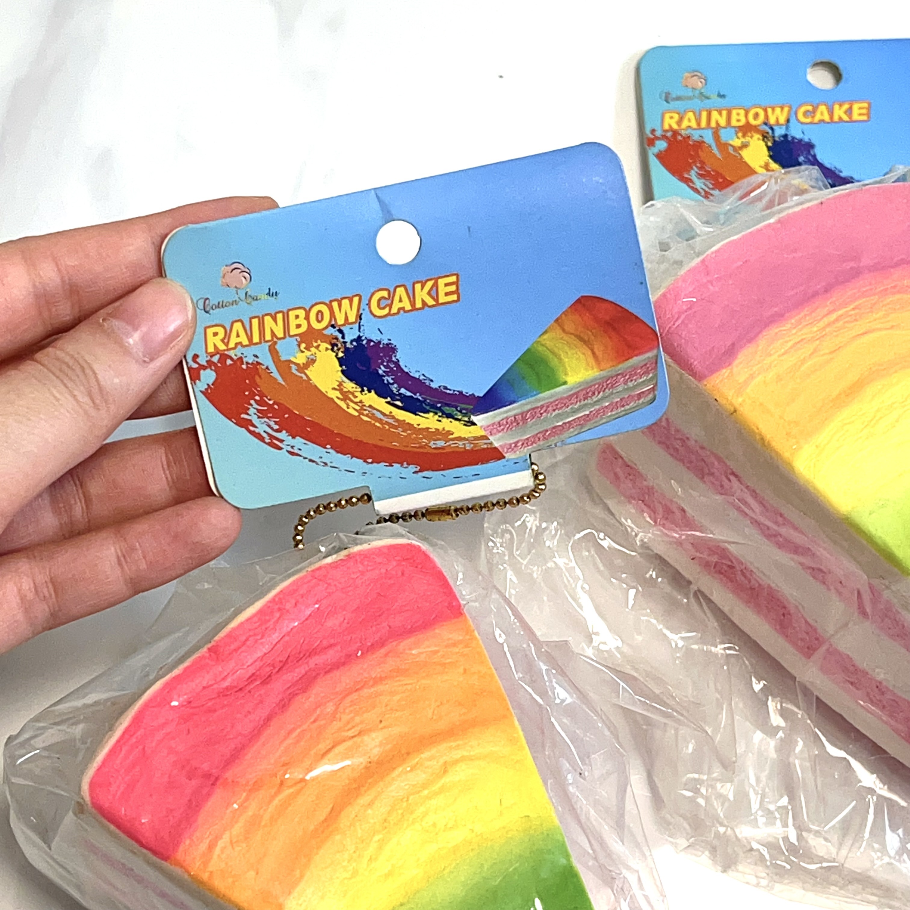 Rare Rainbow cake squishy set
