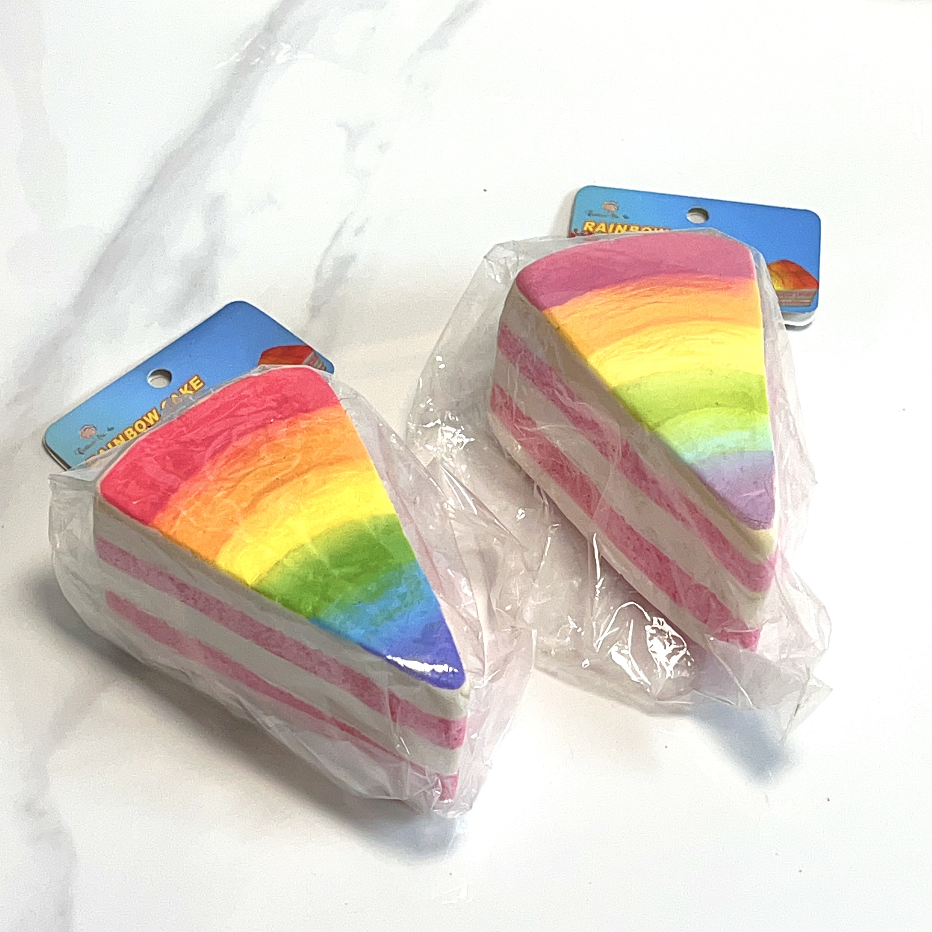 Rare Rainbow cake squishy set