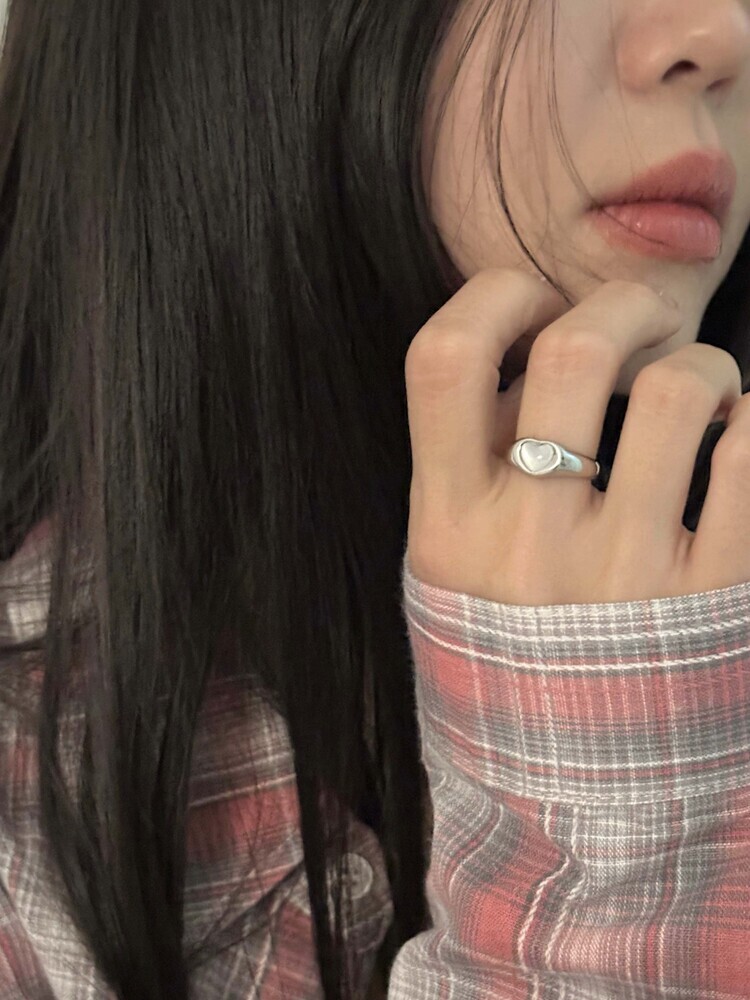 韓國限定🇰🇷 OFUSE volume heart ring 愛心戒指 不鏽鋼材質 / 預購