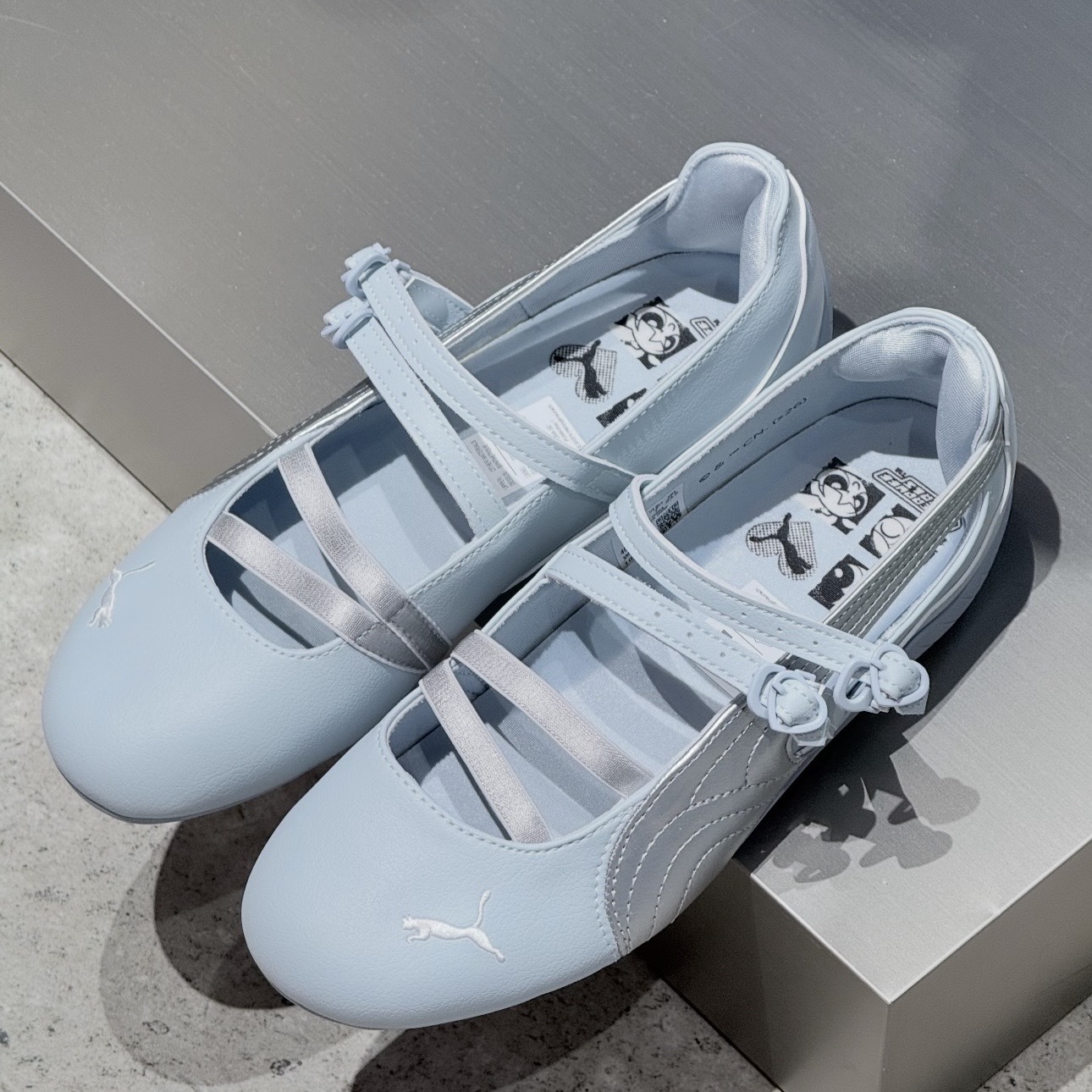 PUMA SPEEDCAT BALLET x POWERPUFF GIRLS 水藍 銀邊 芭蕾舞鞋 女鞋 飛天小女警 408103-01