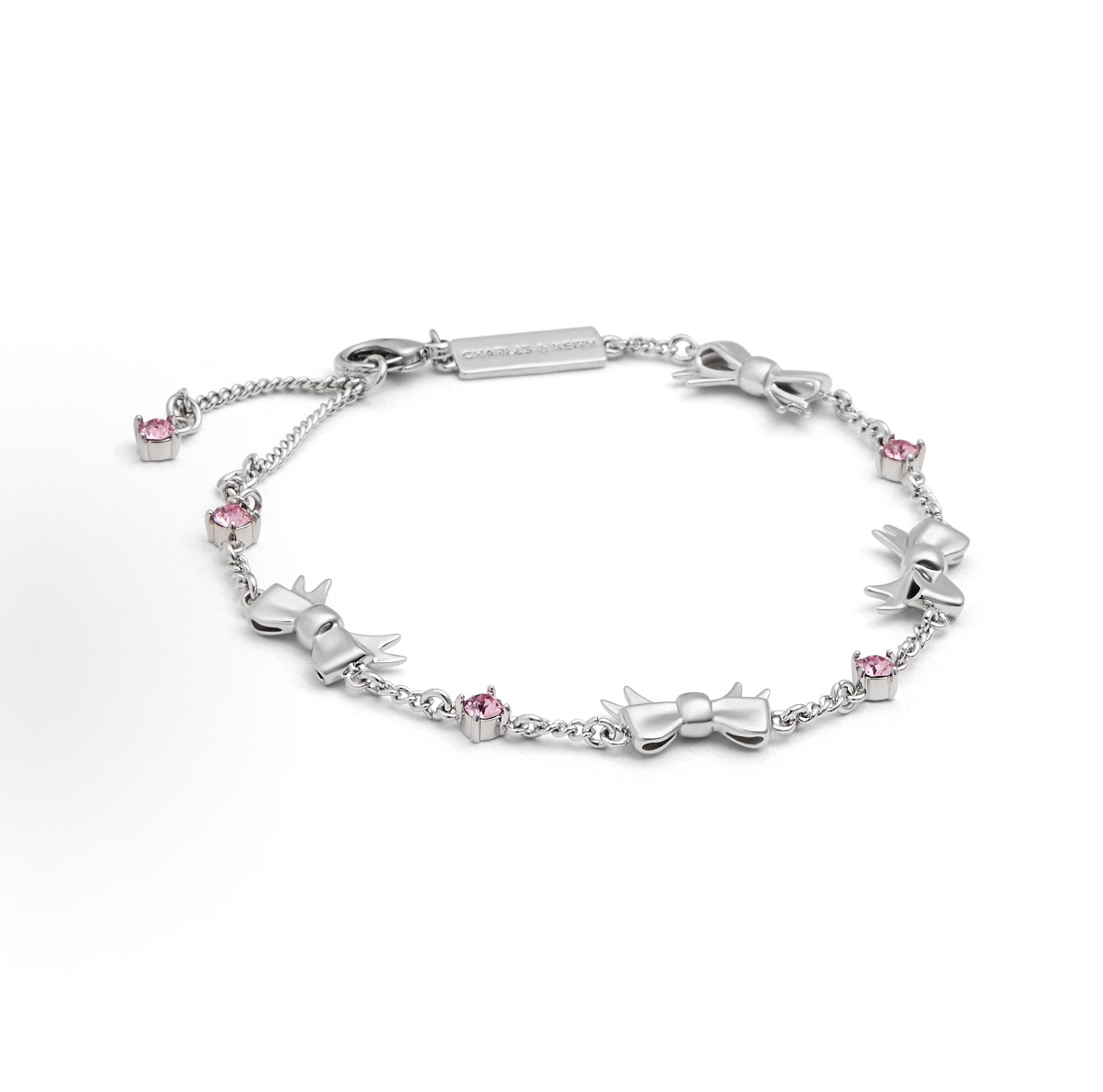 Charles&Keith 小CK 夏季蝴蝶結系列 鑲鑽 黃銅 手鍊 女款/預購 (任買兩件享7-11寄送免運)