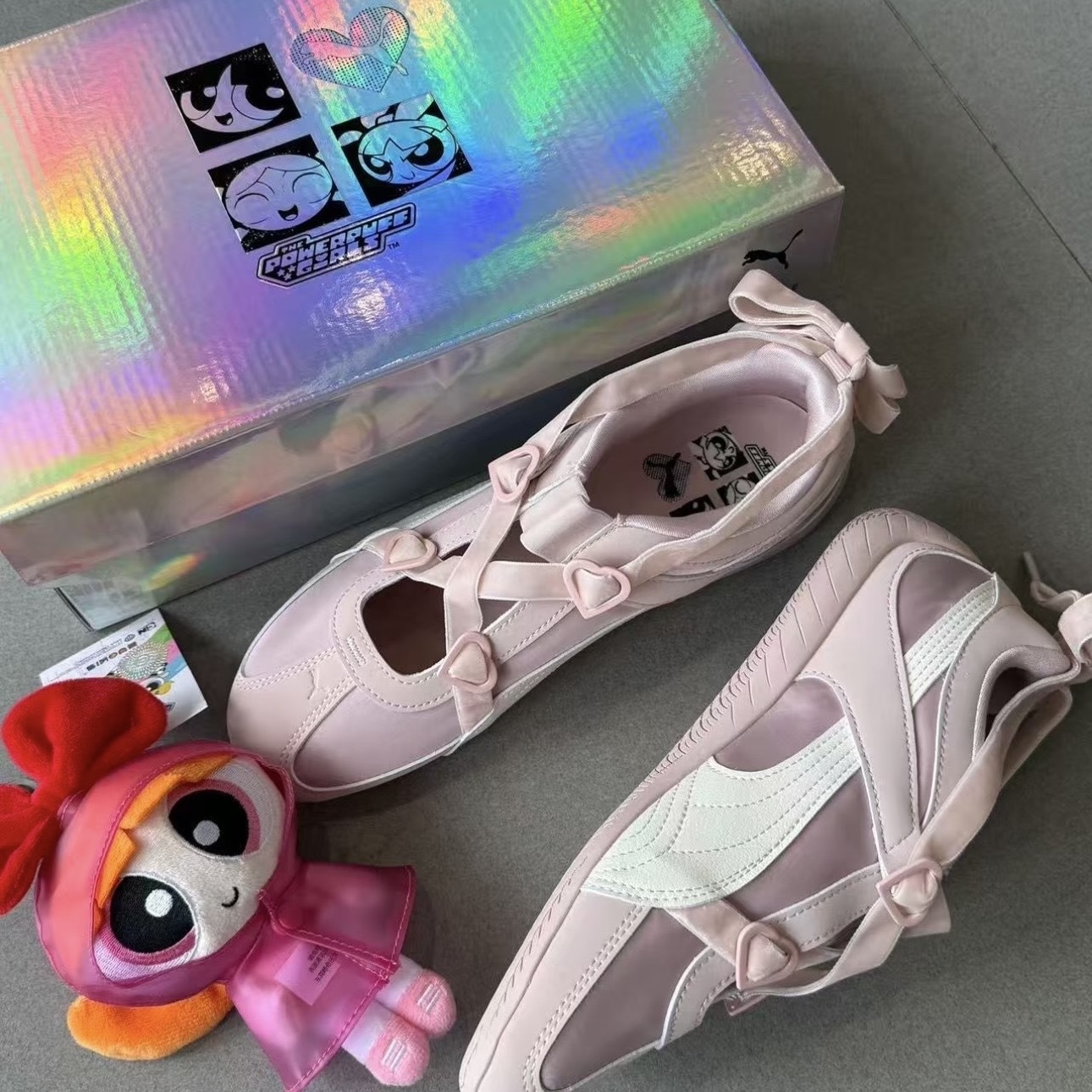 PUMA SPEEDCAT GO x POWERPUFF GIRLS 粉色緞帶 瑪莉珍 愛心扣 女鞋 飛天小女警 408102-01