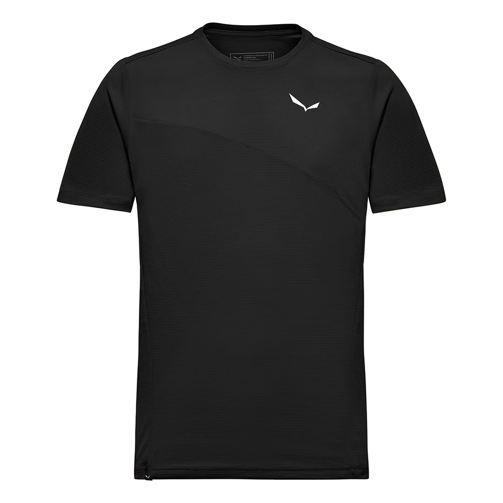 SALEWA 沙樂華 PUEZ SPORTY DRY 短袖 T-SHIRT 男款 (黑色) 10SLW28632