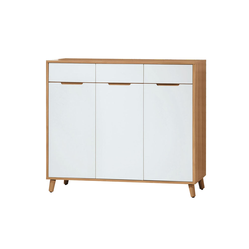 柏蒂家居-凱琪4尺三門三抽收納鞋櫃