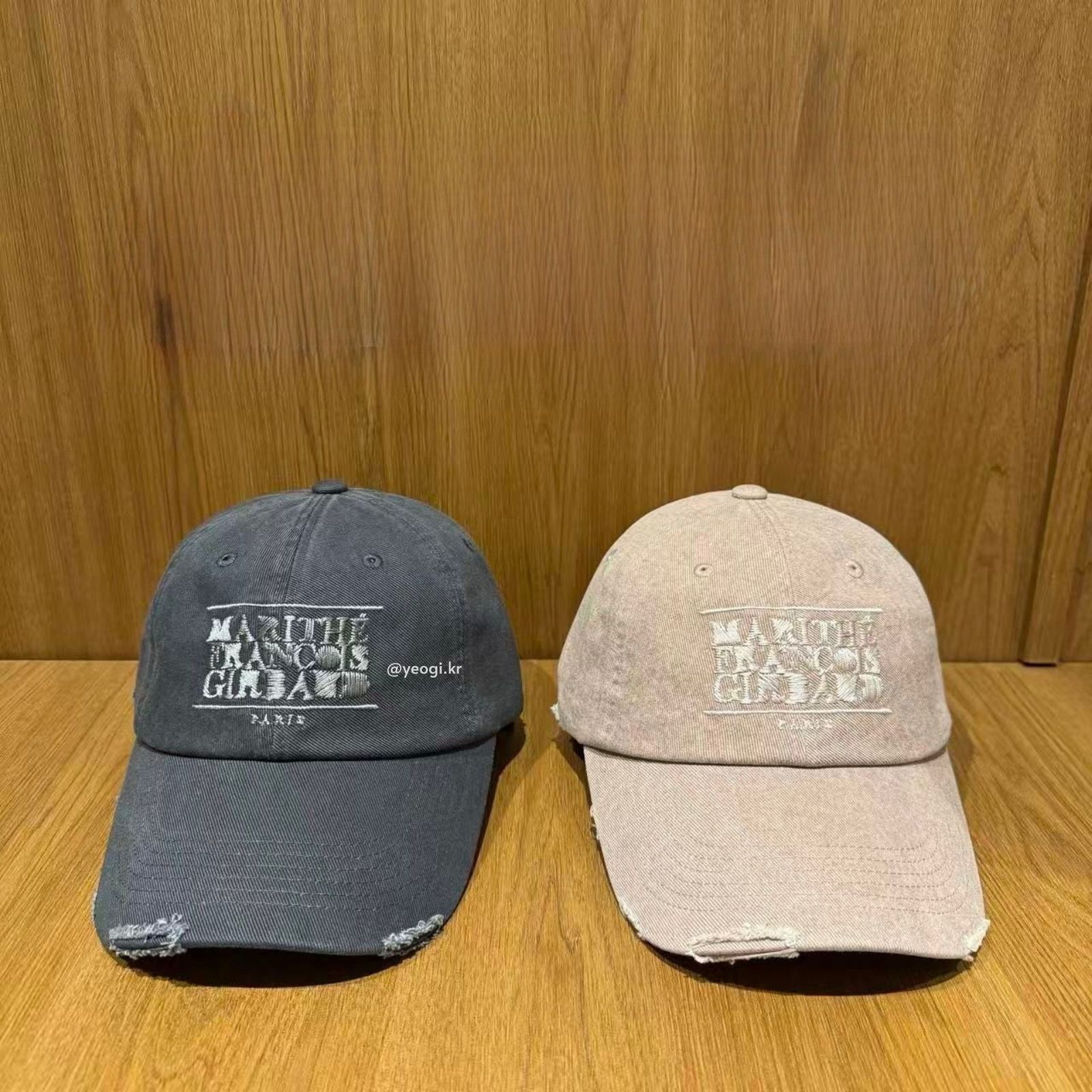 [11/4前入code每件最高可再-$20] MARITHE FRANCOIS GIRBAUD (MFG)｜DRAWING CLASSIC LOGO DAMAGED COVERED CAP [2 colors]