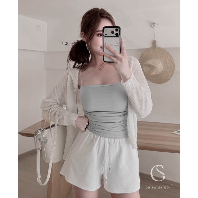 A162「好⾝材細肩萊卡 BRA TOP」