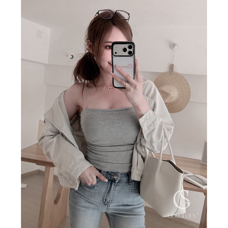 A162「好⾝材細肩萊卡 BRA TOP」