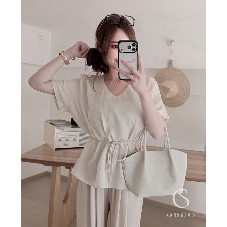 A125「紋理⼋⾊ CHILL 綁帶上⾐」