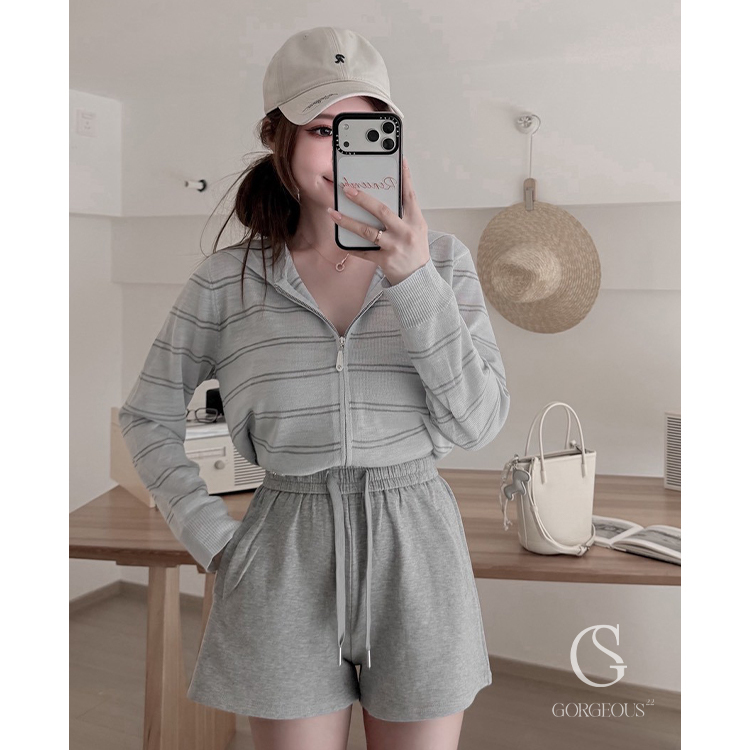 A95「天絲紋理條紋外套」