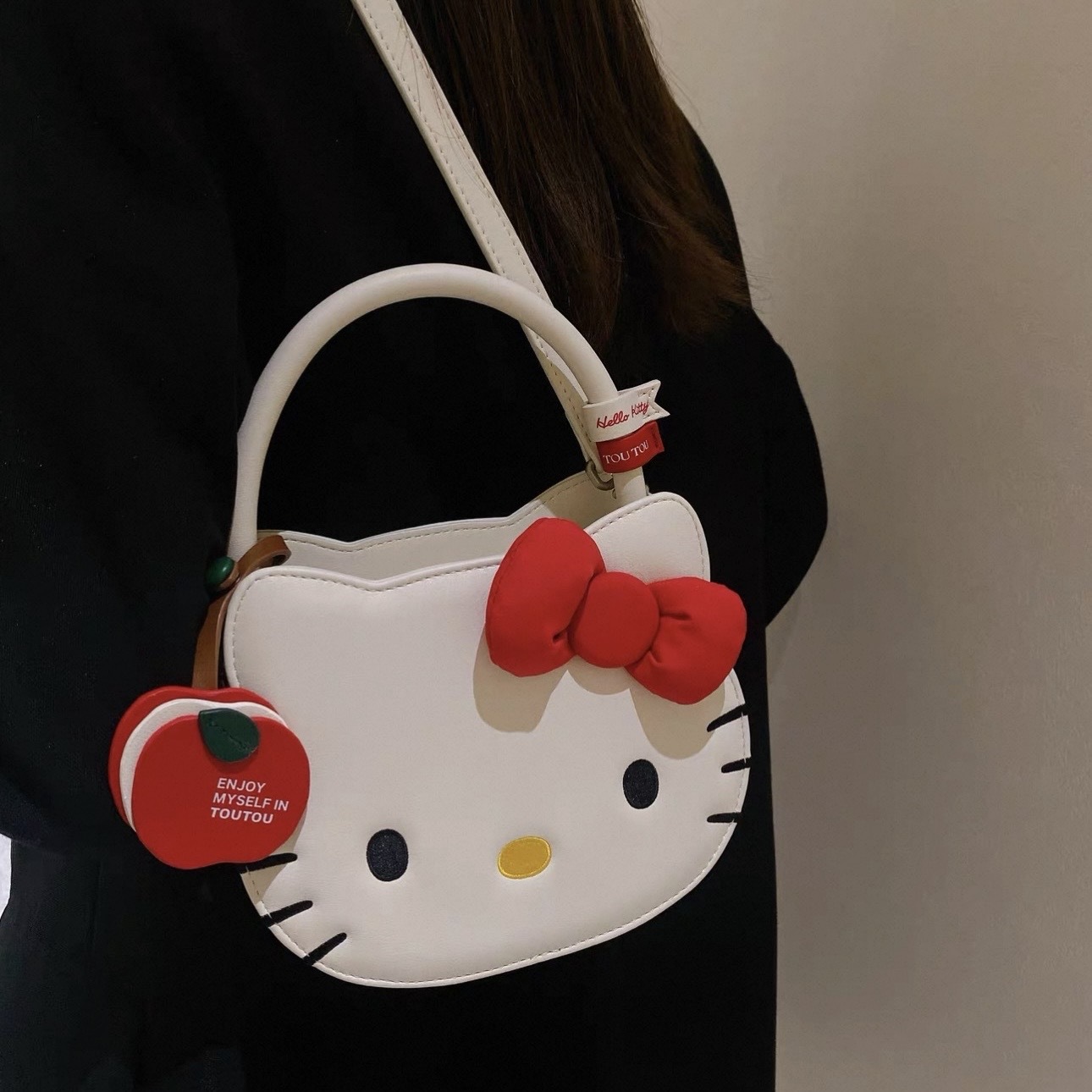 SANRIO HELLO KITTY 蘋果 大臉手提包 斜背 凱蒂貓 送禮 可愛