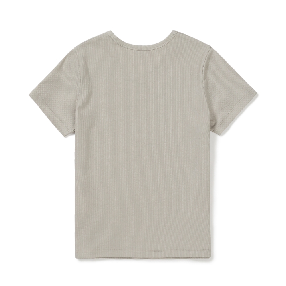 Snow Peak 女款羅紋V領短袖T恤 Sand Beige S26MWF-TS37 SE