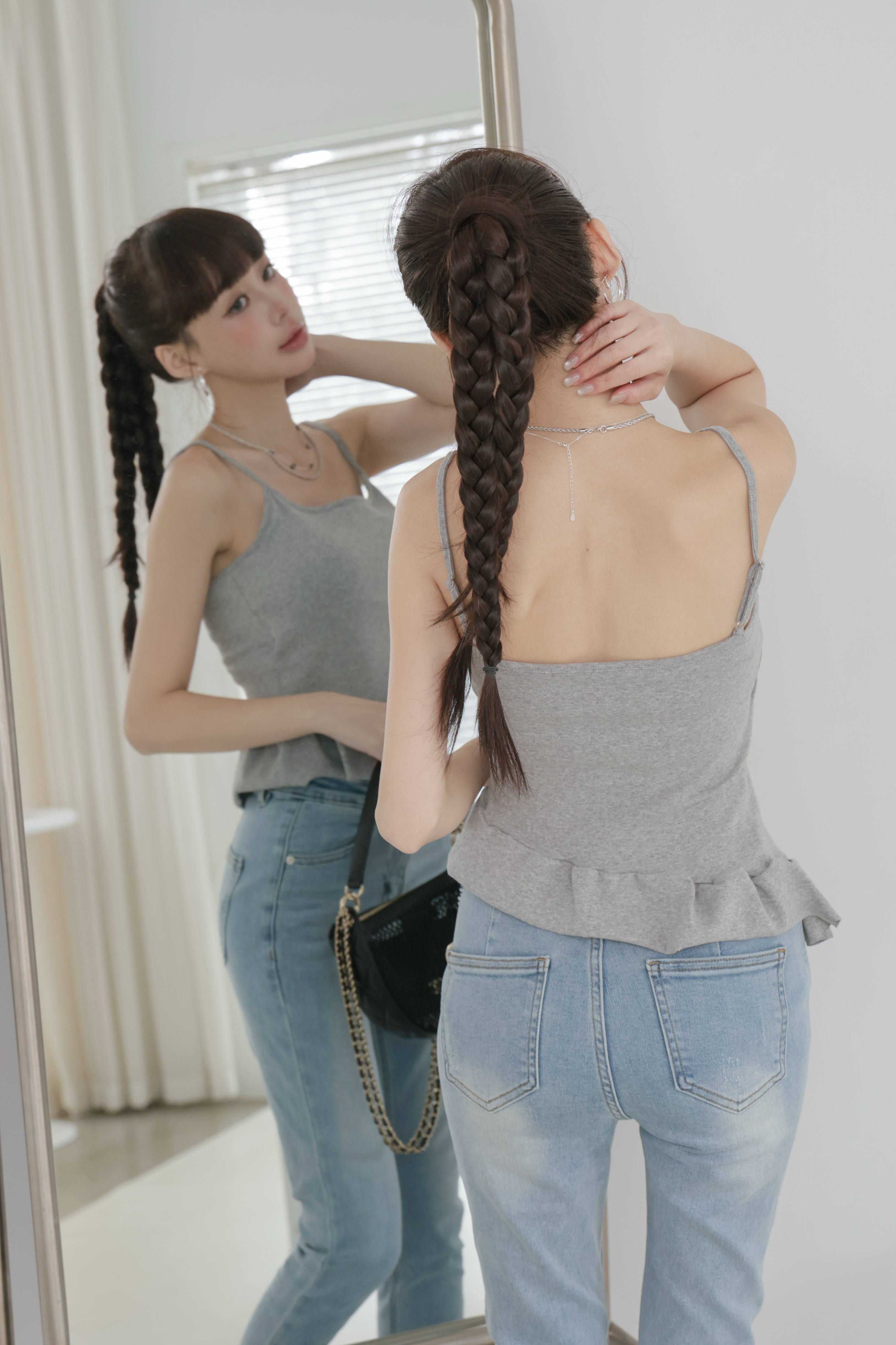 斜切口下擺荷葉BRATOP P26