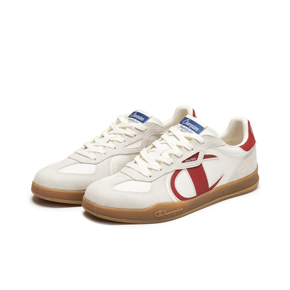 男款-Champ T-trainer V3經典T頭德訓鞋-奶白/红 (U6BFCTM15L1）
