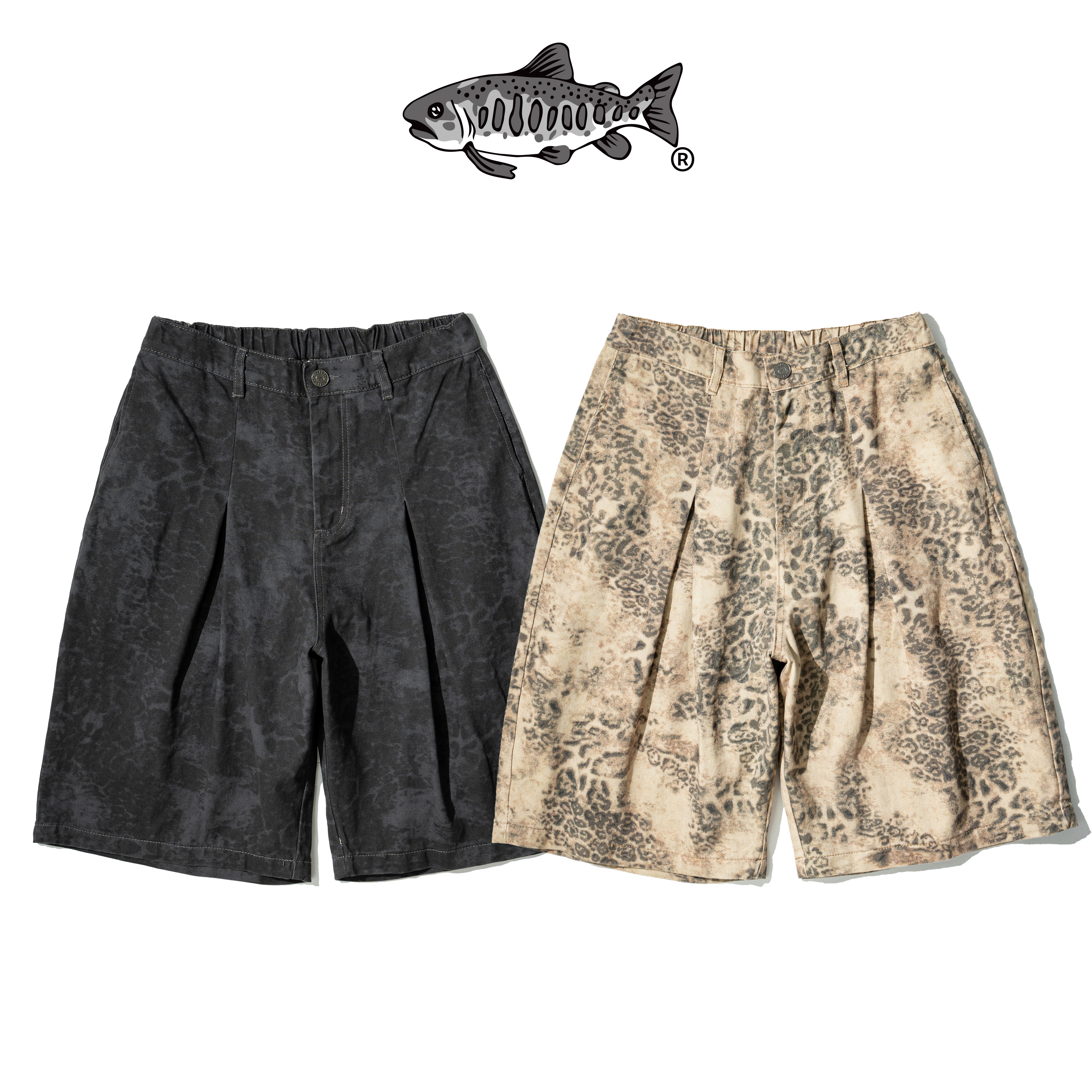 AGILITY Leopard Pleated Cropped Pants 豹紋 水洗 七分褲 [LS04]