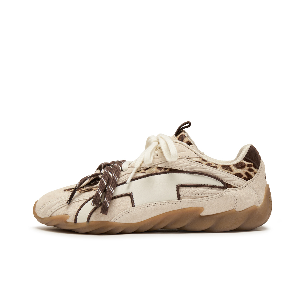 女款 -Champ Teryx Racer Leopard經典T頭豹紋德訓鞋-亞麻色/巴洛克棕（U6AFCRW06S5）