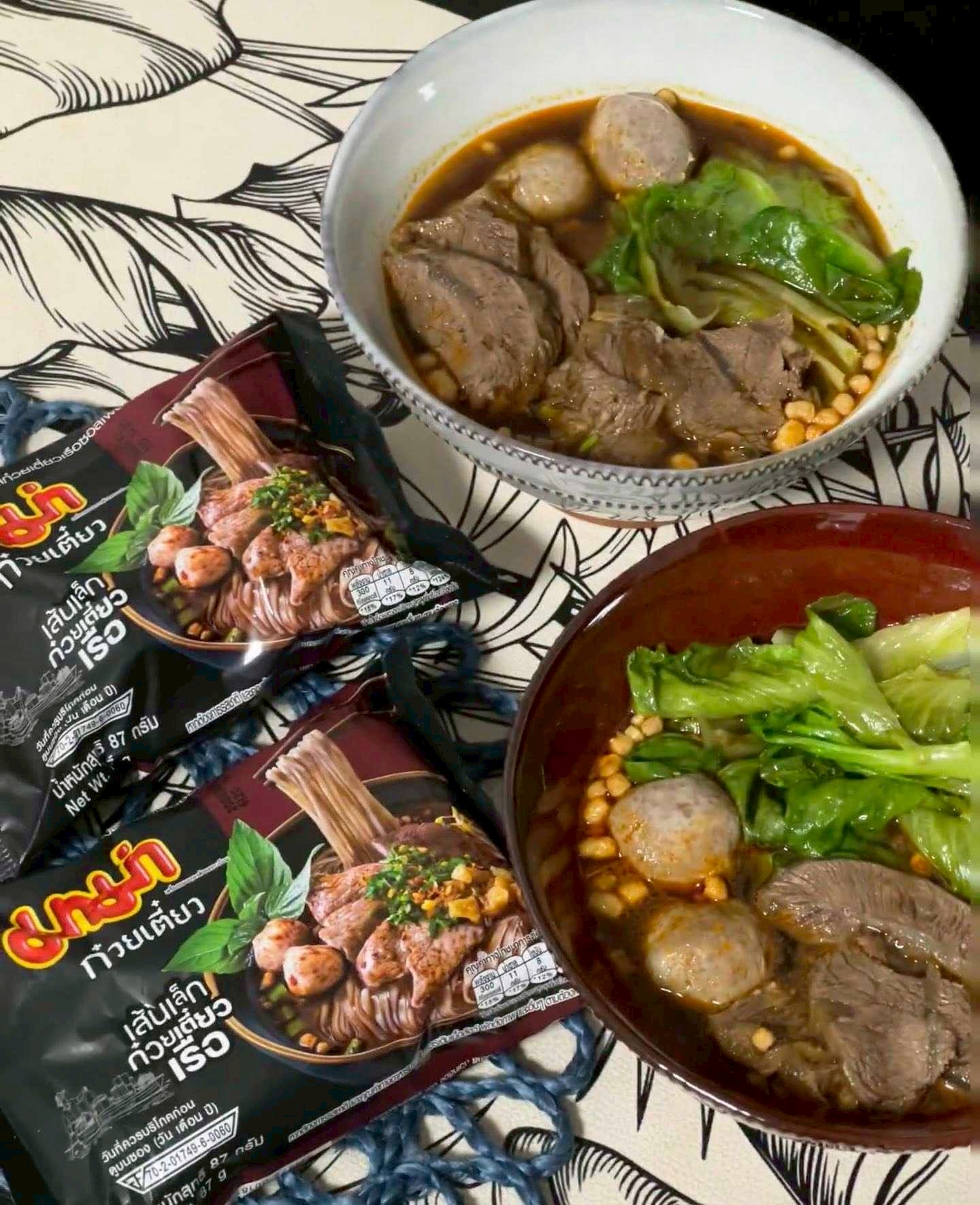 泰國MAMA泰式辣醬船麵風味沖泡即食河粉87g