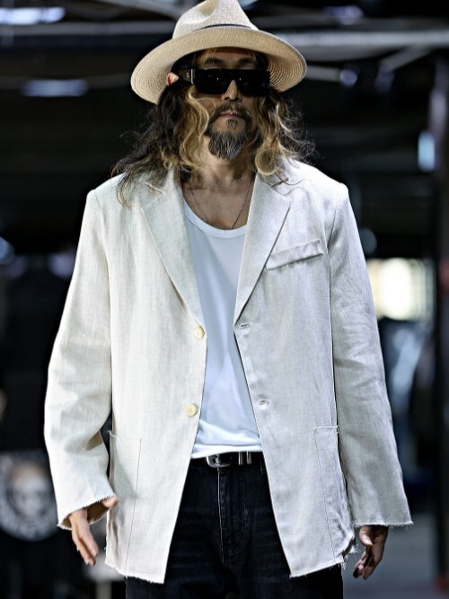 復古亞麻西裝外套