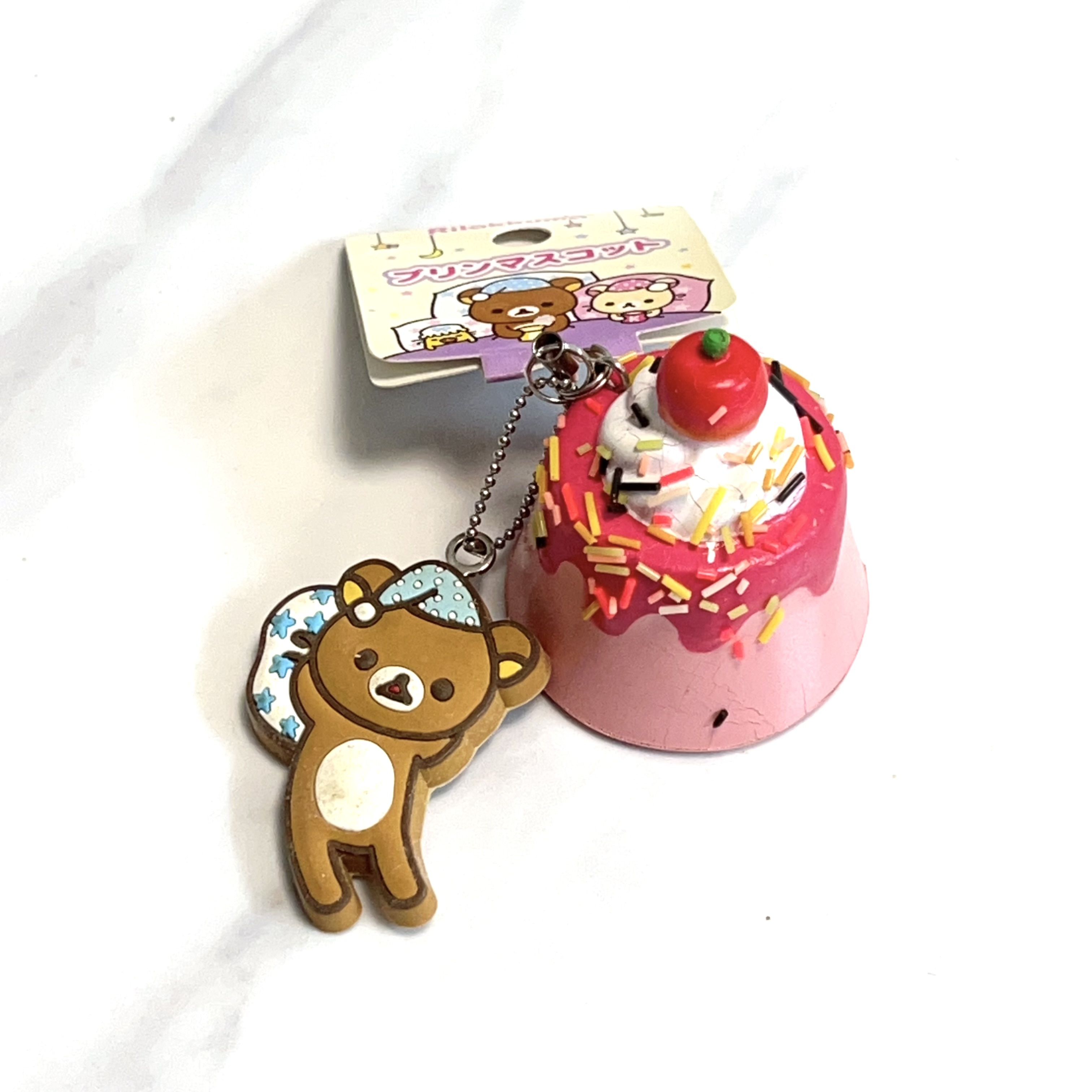 Vintage 2009 Rilakkuma strawberry pudding squishy