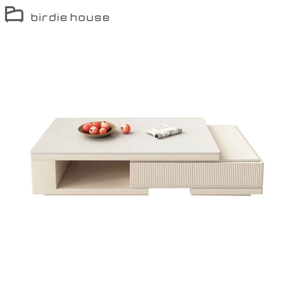 柏蒂家居-喬治斯4.3尺三抽岩板大茶几(可伸縮130-160cm)