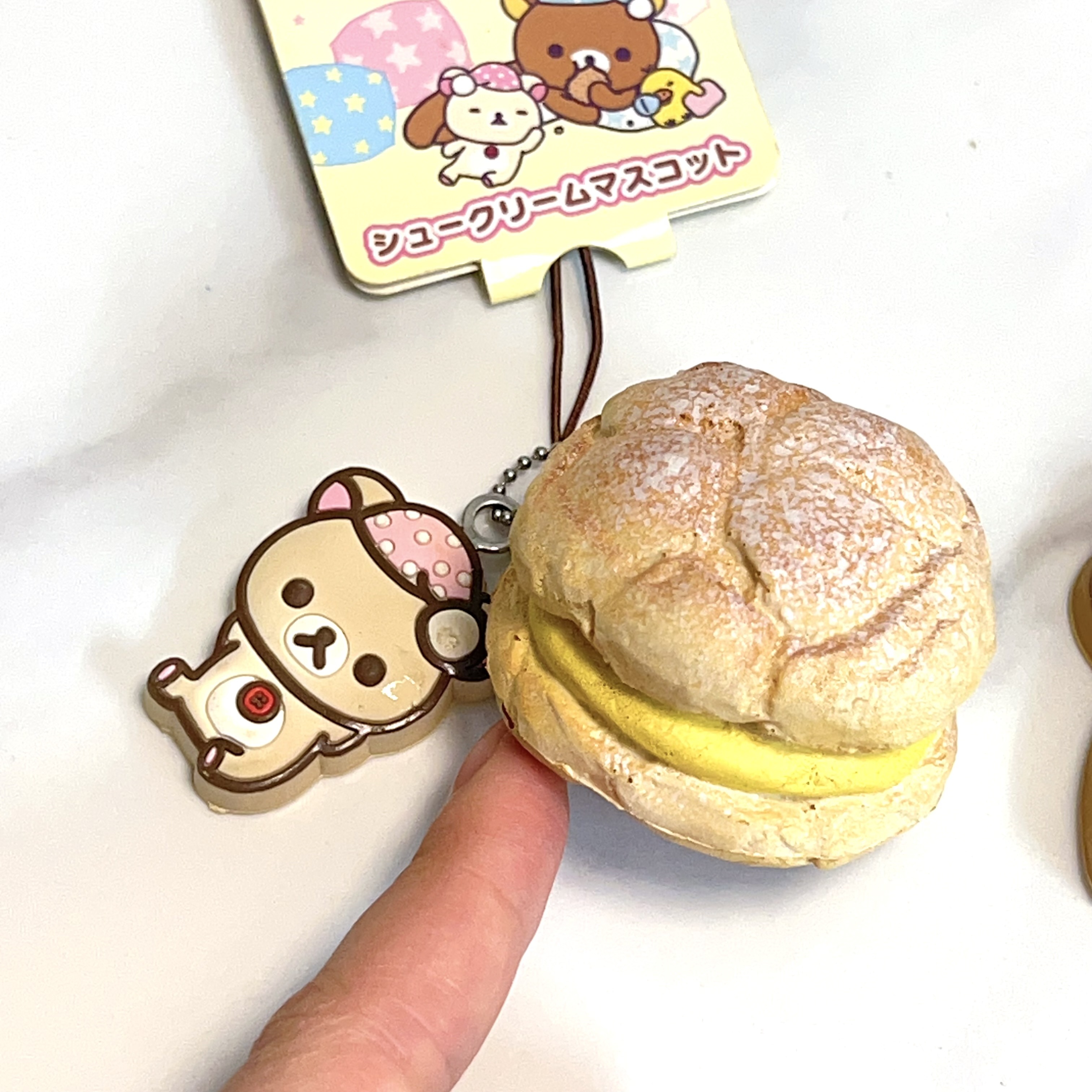 Vintage Rilakkuma cream puff squishy (cream custard)