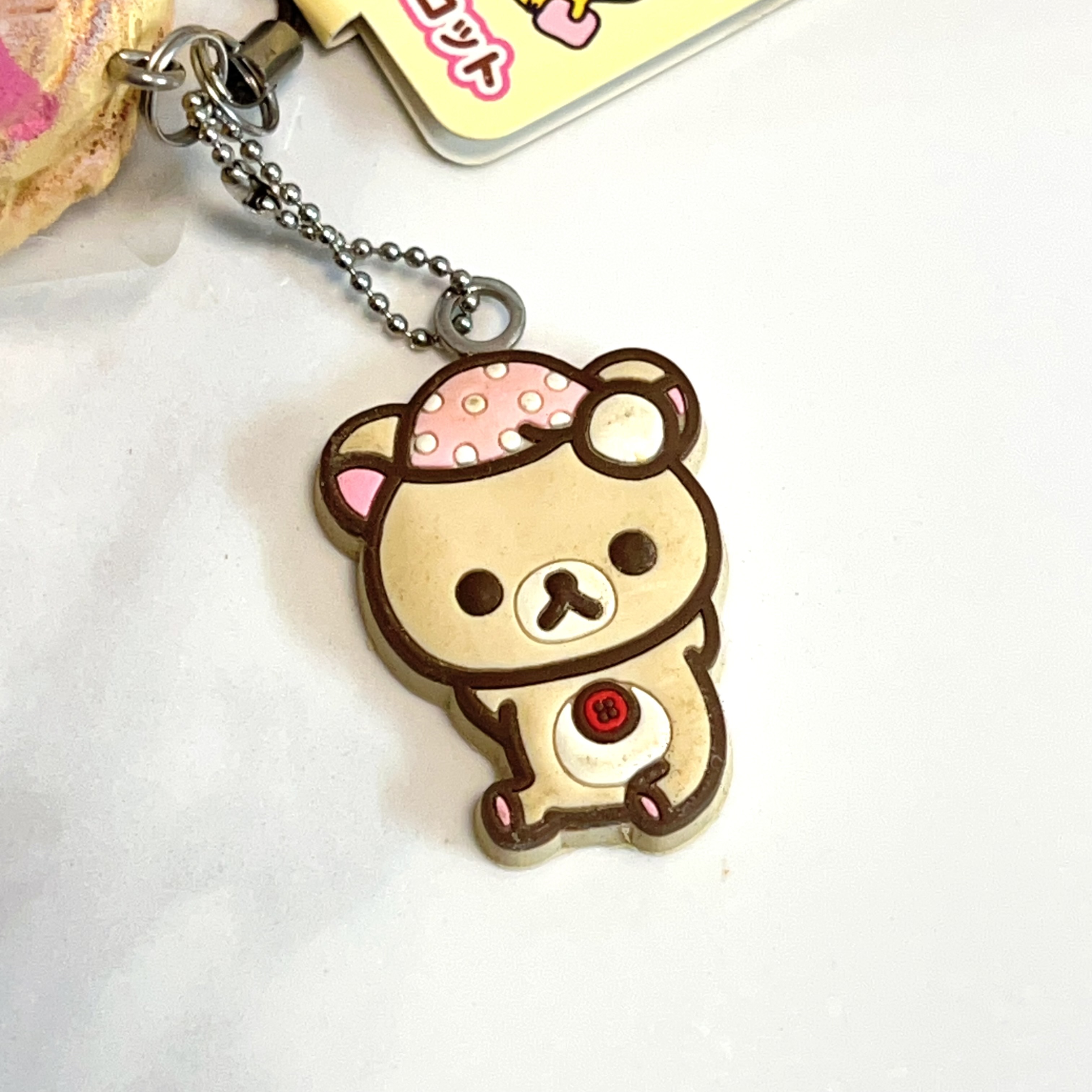 Vintage Rilakkuma cream puff squishy (strawberry)