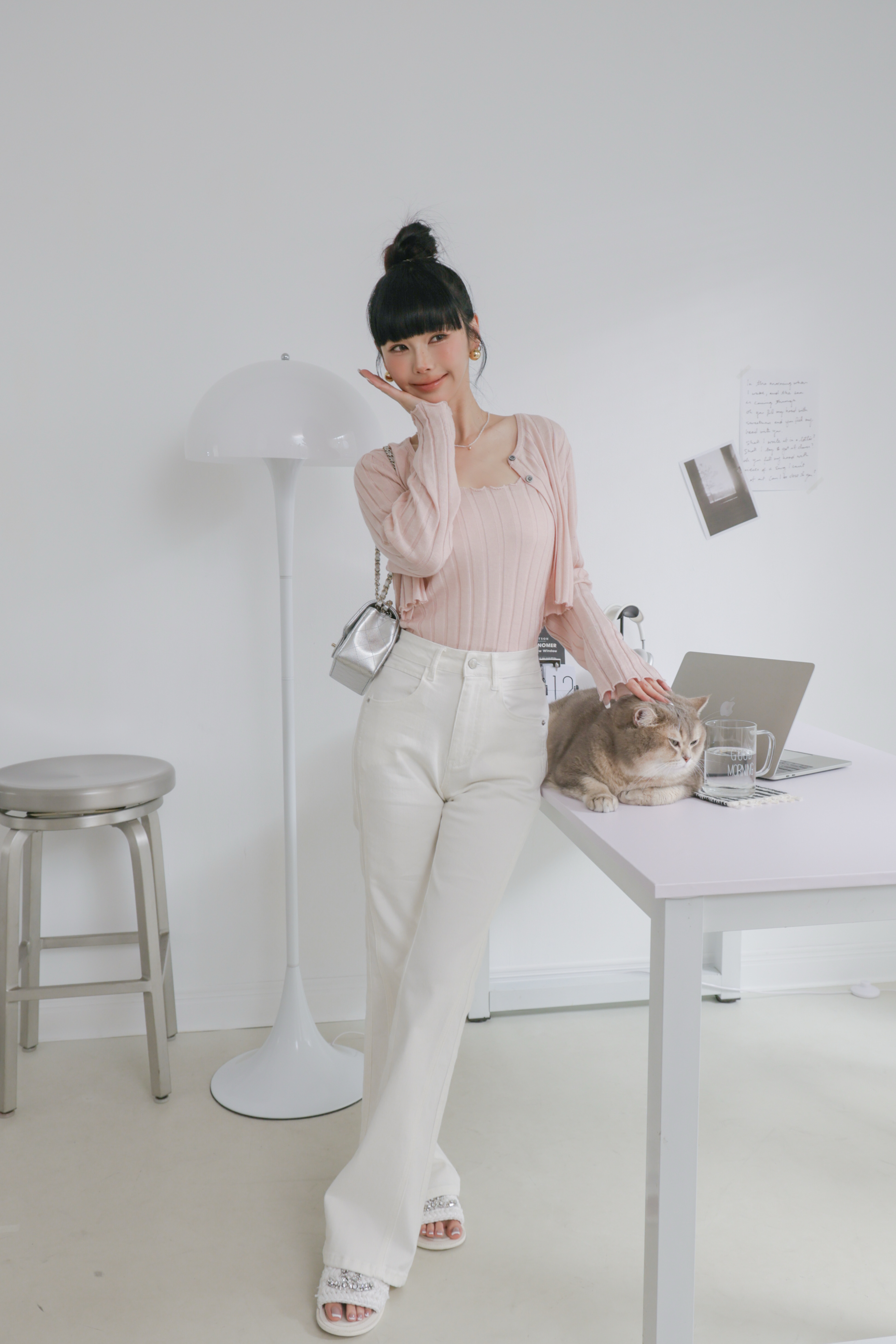 軟糯坑條針織1+1背心外套組 P10