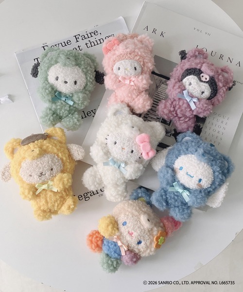 【預購】SANRIO X AS KNOW AS PLUS 聯名 日本限定 三麗鷗 蓬鬆 捲毛 小熊系列 吊飾 七款