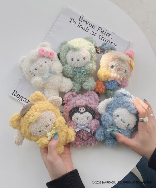 【預購】SANRIO X AS KNOW AS PLUS 聯名 日本限定 三麗鷗 蓬鬆 捲毛 小熊系列 吊飾 七款