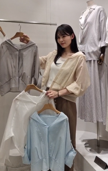 GI6039 馬甲線連帽防曬短恤衫