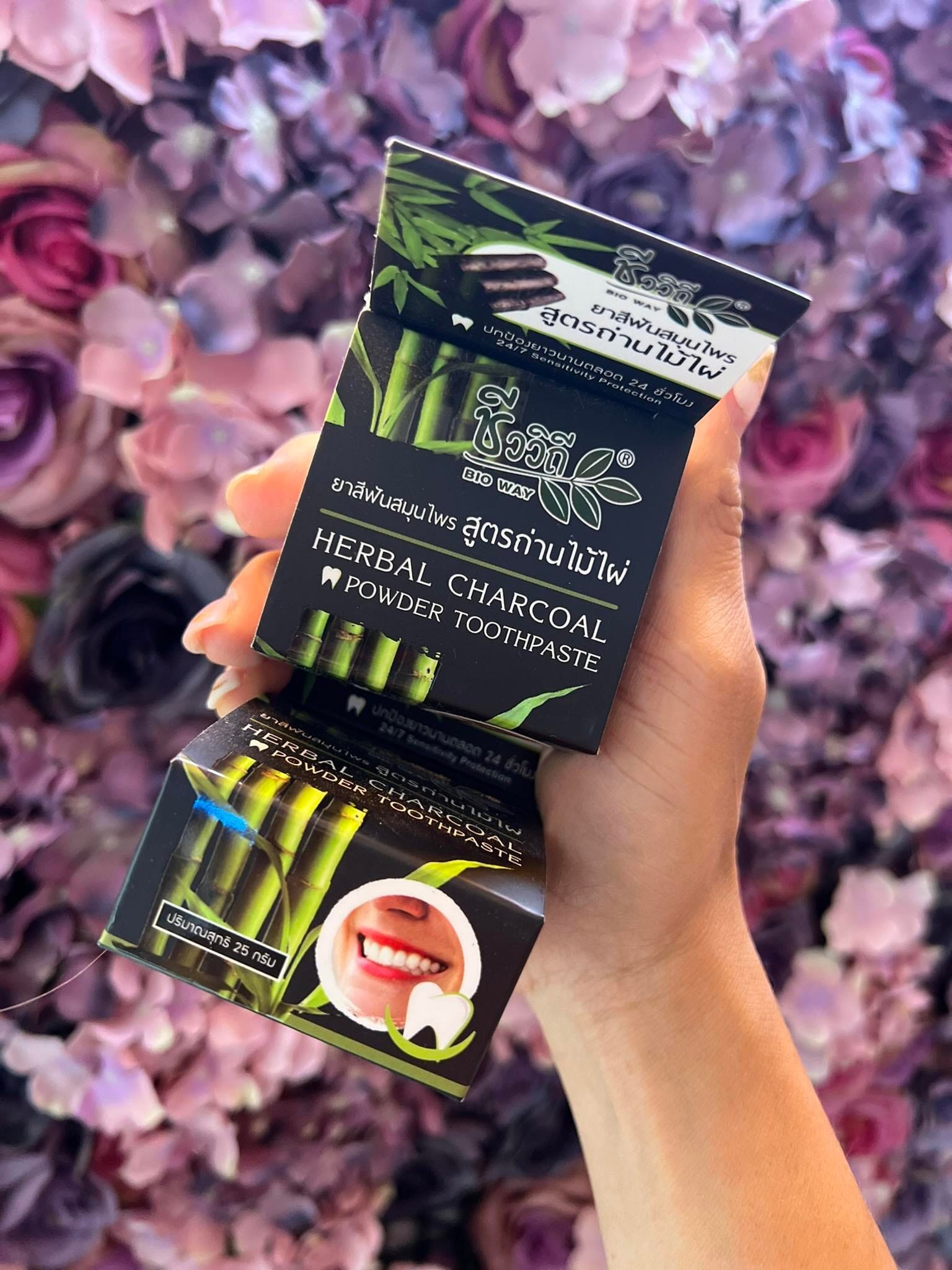 泰國Chivavithi Bio Way濃縮竹炭草本牙粉25g