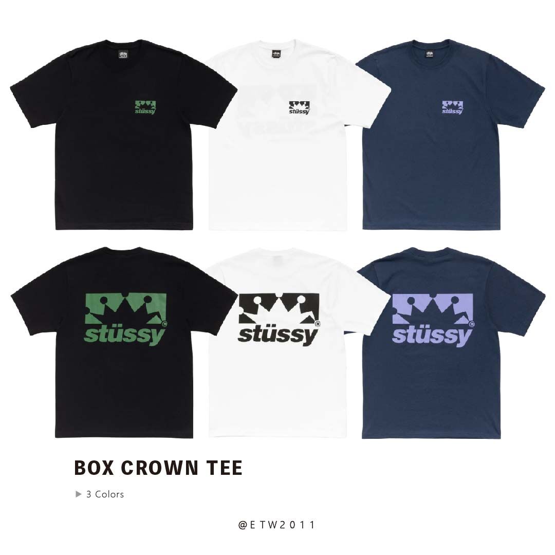 ☆ETW☆【EASY TO WEAR】Stussy 26SS BOX CROWN TEE 皇冠 字體 剪影 短T