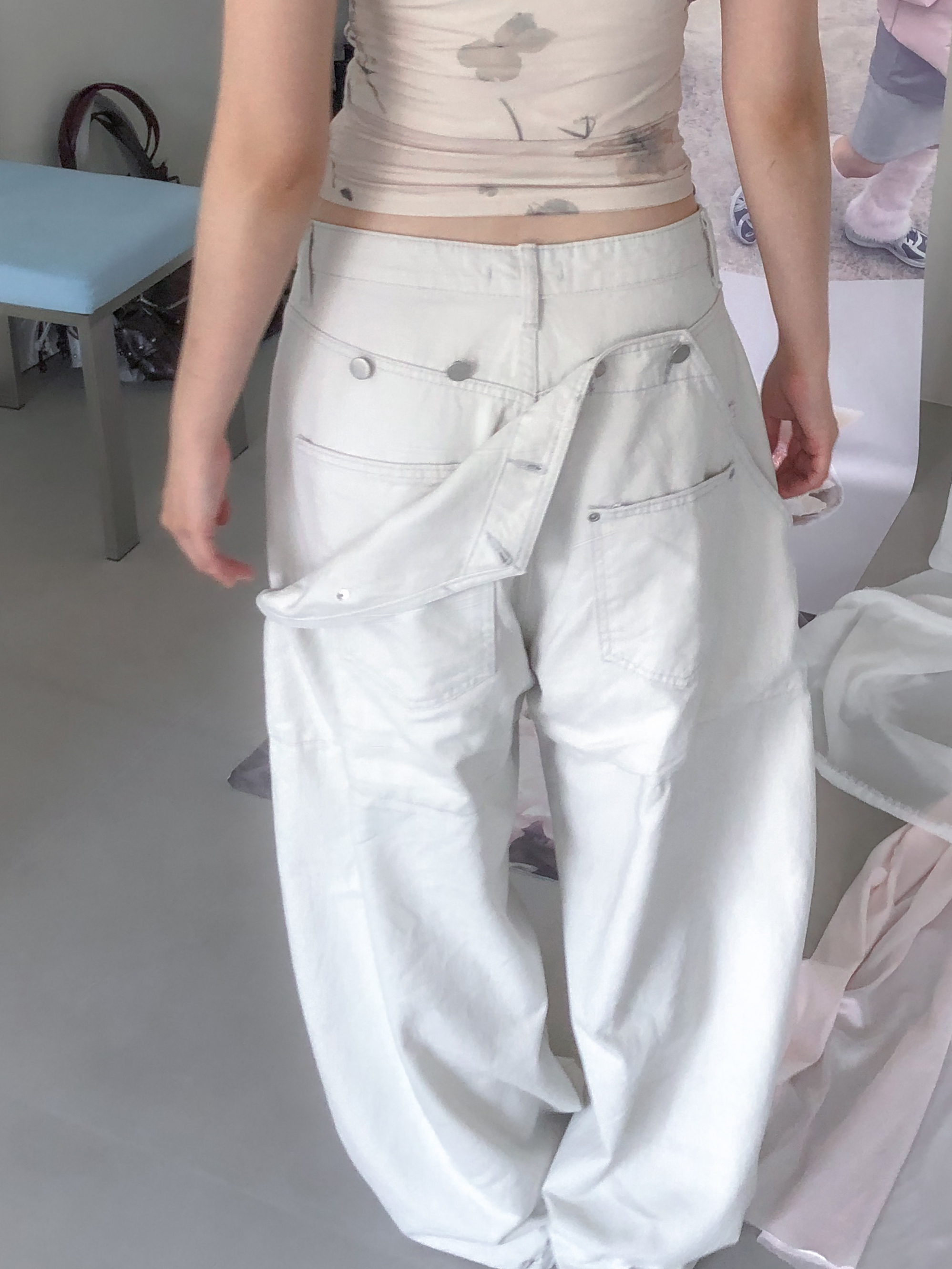 kangol wide balloon curved pants #長褲