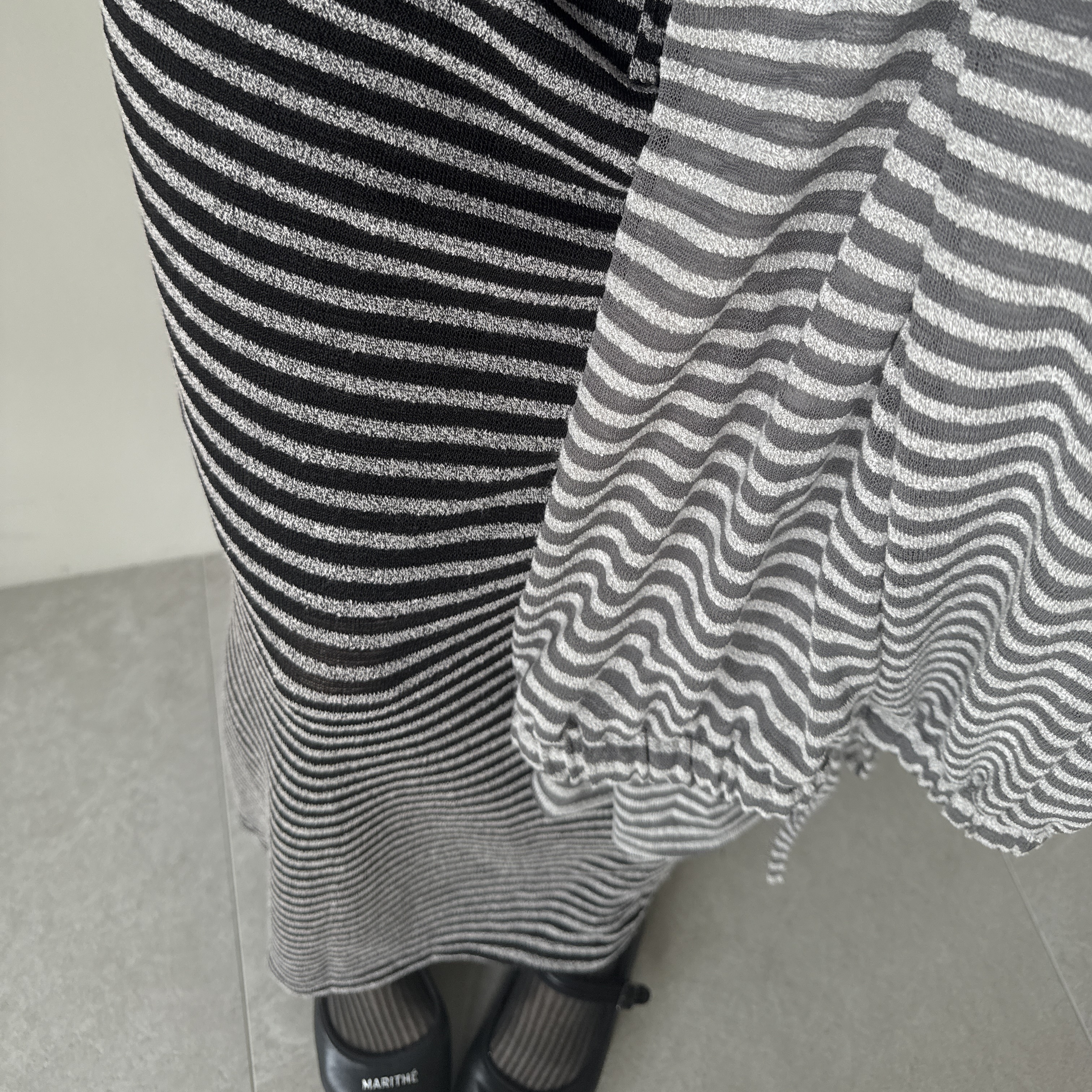 春季糯糯條紋裙