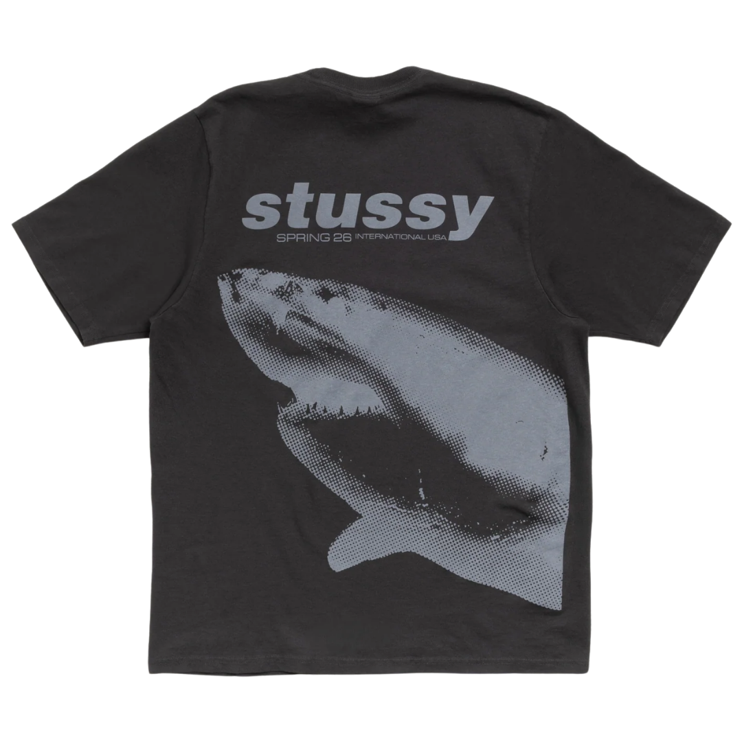 ☆ETW☆【EASY TO WEAR】Stussy 26SS SHARK TEE PIGMENT DYEDE 鯊魚 水洗 網點 短T